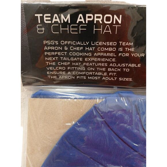 NFL Chef 2pc Set Apron Hat Indianapolis Colts Football Gift Cook BBQ Dad Father - Picture 6 of 9